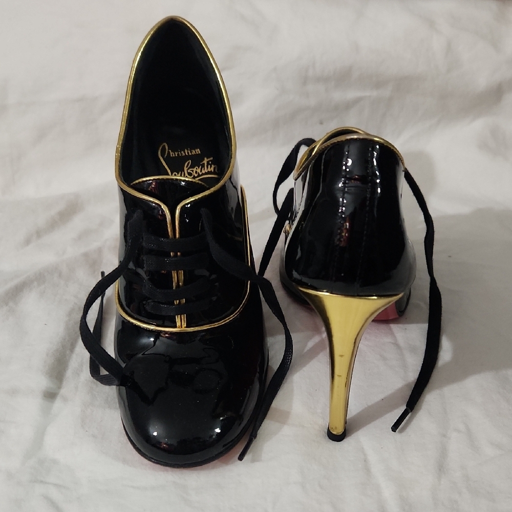 Christian Louboutin Miss Fred Tacco Laced Booties